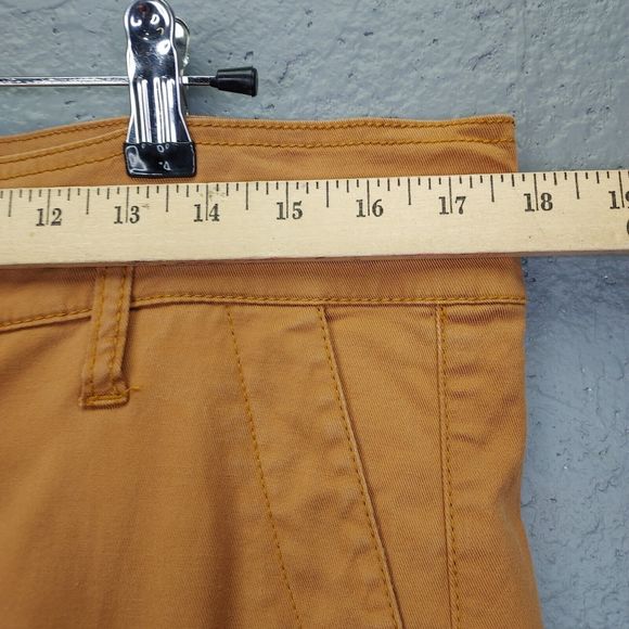 Cabi Cargo Pants Women's 6 Paper Bag Chino Cashew Brown Canvas High Rise no belt - Picture 12 of 15